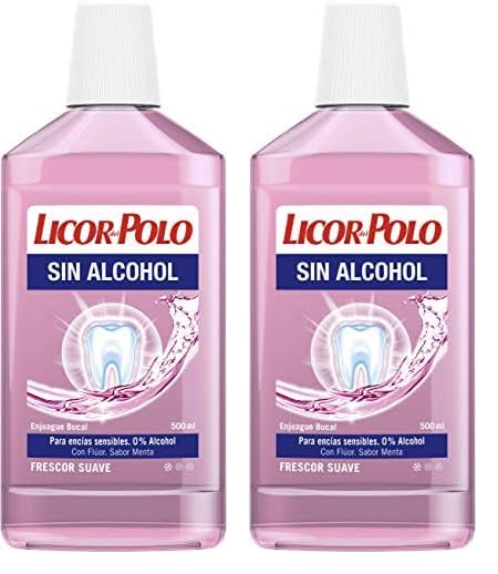 Licor del Polo - Enjuague bucal antiplaca 0% Alcohol - 500 ml (Paquete de 2)