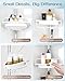 ALLZONE Rustproof Shower Caddy Corner for Bathroom, Tension Corner Shower Caddy Tension Pole, Solid Shower Organizer with 4 Adjustable Shower Shelves, Shower Rack Fit Heights 34 to 116 Inches,White