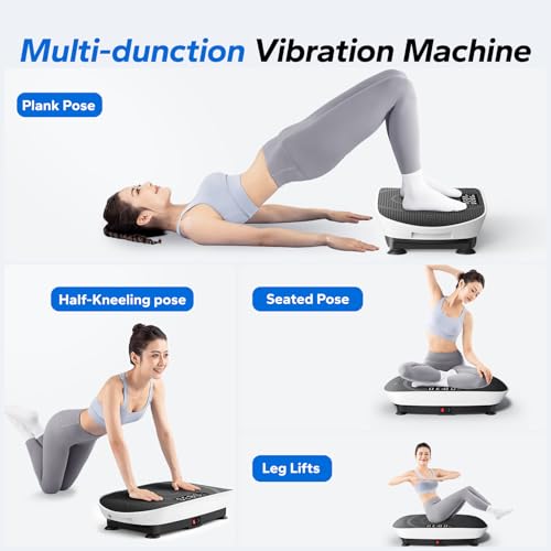Image of MERACH Vibration Plate Exercise Machine, Whole Body Workout Equipment for Women, Bluetooth and Silicone Pedal, Vibration Plate with Auto Mode, Vibrate Fitness Platform for Home