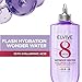 L'Oreal Paris Elvive Hyaluron Plump Flash Hydration Wonder Water Hair Rinse, 8 Second Hydrating Hair Care Treatment for Soft, Shiny Hair, 6.8 Fl Oz