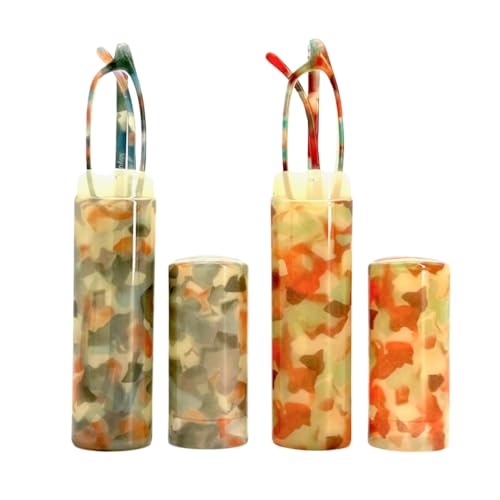 MIYUI JAPAN 2 Pack Blue Light Blocking Slim Reading Glasses Small Tube Readers Lightweight Portable Reading Glasses Men Women 2.0