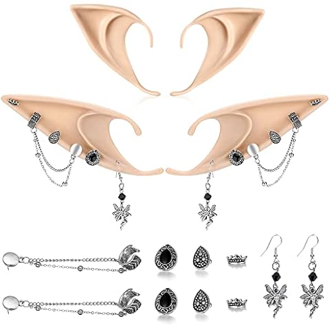 FRESHME Elf Cosplay Ears and Fairy Earrings Set Cover
