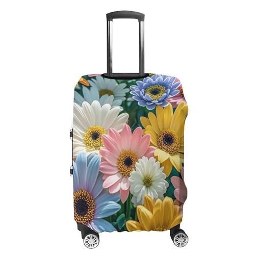 Flowers As Background Luggage Cover, Elastic Luggage Protector Fits 19-32in Suitcases, Washable & Anti-Scratch Suitcase Cover for Men Women L4