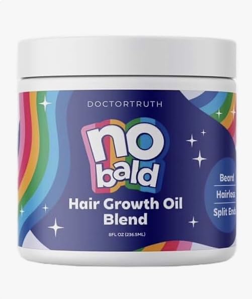 NoBald Hair Growth Oil Blend (8 Fl.Oz) - All Natural Elixir, for Hair Growth, Split Ends & Beard and Scalp Growth