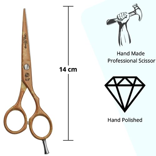Wishbeauty Silver Line Natural Glow Hair Scissors 5.5 Inches Offset Design Forged Special German Steel - Image 3