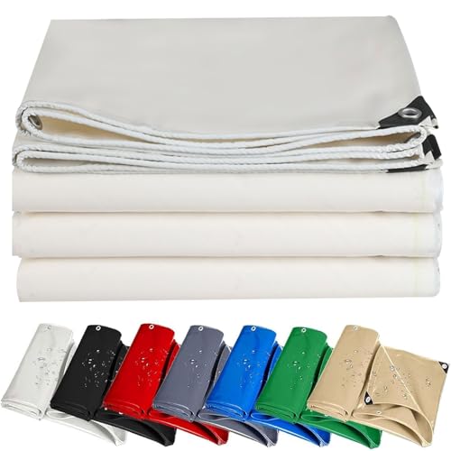 Lona Impermeable Exterior 160 x 240 cm Protección UV, Antidesgarro con Ojales, Multiusos Cover Lona Impermeable para Muebles Jardín Piscina Coche, Blanco