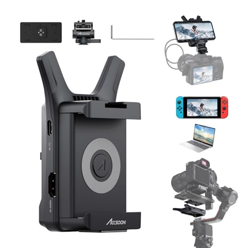 Accsoon CineView Nano Wireless Video Transmitter HDMI Video Transmission System 5G 1080p60 500ft Range 60ms Latency, Compatible with DJI RS2/RS3/RS3 Pro Stabilizer/Switch, iOS/Android 4 App Monitoring