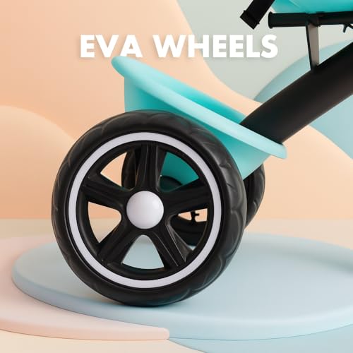 Image of Luusa KICK TRICYCLES for Kids | Kids Tricycle with Adjustable Seat Belt and Safety Features | Durable Frame | Suitable for Ages 1-5 Years | Multiple Colors Made in India (SEA Green)