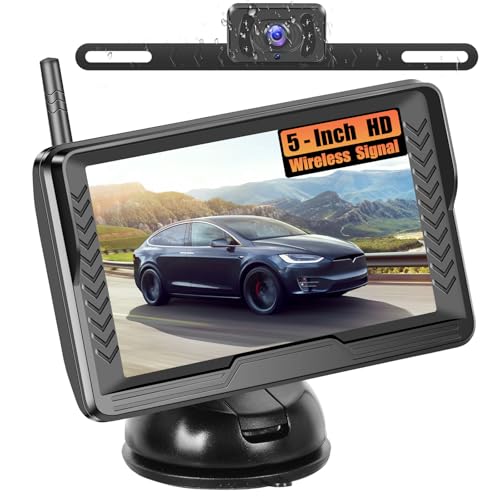 Inefala Telecamera Retromarcia Wireless con Monitor HD 5"