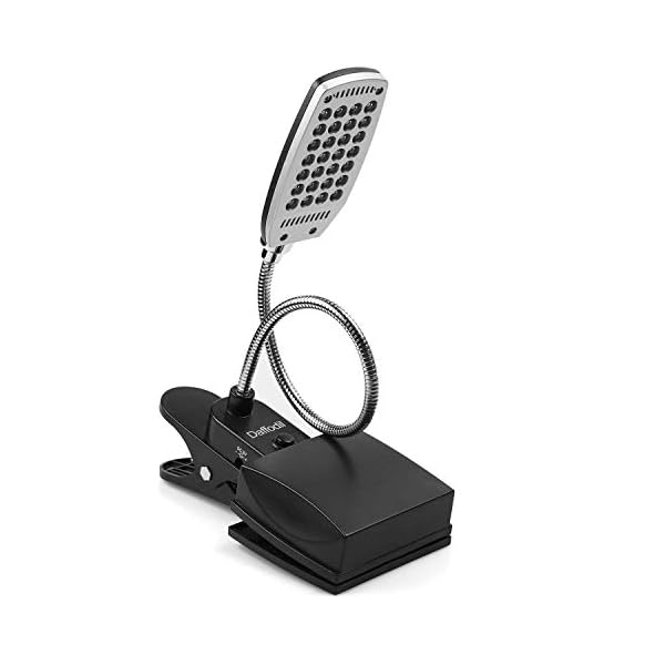 Daffodil ULT300 - USB and Battery Powered Desk Light - Clamp a Lamp to your Headboard, Table or Music Stand
