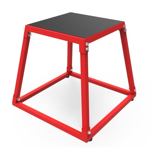 Plyometric Jumping Box, Steel Plyo Box for Exercise, Metal Exercise Step Up Box with Anti-Slip Surface for Home Gym Training