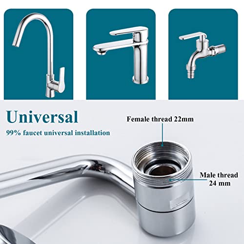Extensor de grifo universal con brazo robótico giratorio de 1080 grados para lavabo 8