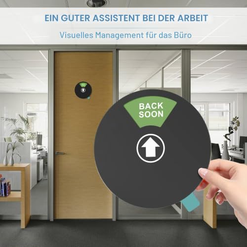 Büro Türschild, Bitte Nicht Stören, Bitte Anklopfen, Nicht Im Büro, Hereinspaziert und In Einer Besprechung Schilder, Perfekter Partner für Home-Office, Büro und Kabine (Schwarz)