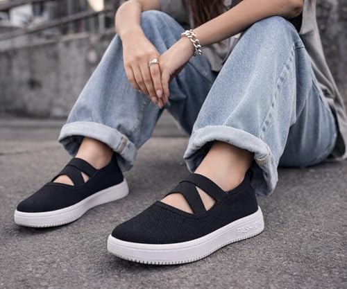 Image of Kraasa Ballet Flats Bellies for Women, Walking Flat Shoes for Woman, Lightweight Elastic Fit and Comfort, Ballerina for Ladies and Girls