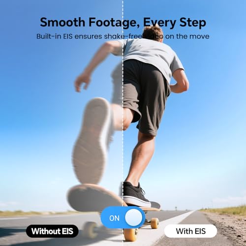 Image of BOBLOV 5K W5 Body Camera, 64GB Mini Action Camera with External Microphone, 270 Rotate Lens, Camcorde for Video Recording, Clip /Strap Options, EIS Stabilization for Meeting, Vlogging, and Daily Use