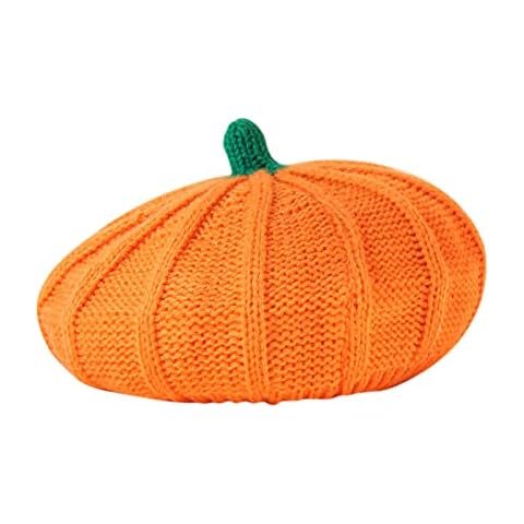 AMDOLE 90 S Hats Women Parent Child Hat Halloween Pumpkin Hat Winter Warm Cotton Running Sports Warm Parent Child Knitted Hat Dog Costume Orange Cover