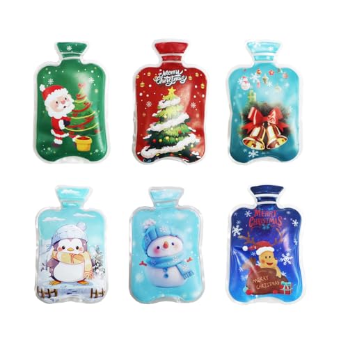 6 Pezzi Scaldamani Riutilizzabile,Scalda Mani Tascabili Natalizi, Scaldamani Portatile,per Le Fredde Giornate Invernali,Viaggi, Sport,Campeggio,Escursioni