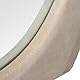 DRW Moderner Spiegel in Wellenform aus Holz und Samt, Beige, 60 x 3,5 x 160 cm