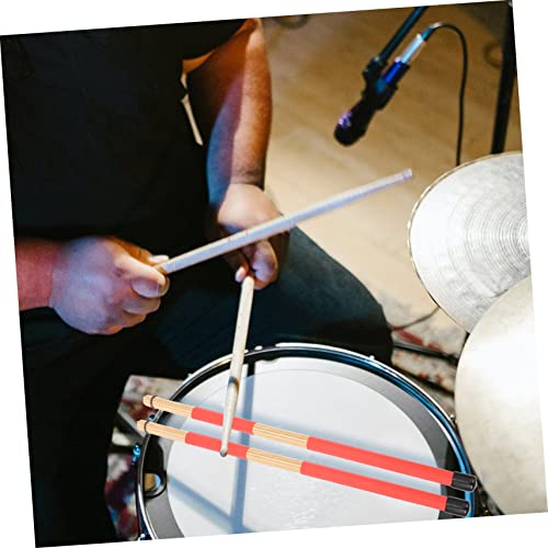 Kit de baqueta y cepillo para batería multiuso con bolsa de almacenamiento para bateristas adecuado para práctica, bandas juveniles y presentaciones miniatura 6