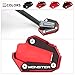 Modeer Für Ducati Monster 937 2021-2022 Monster 821 1200 1200S 2014-2019 Motorrad CNC Ständer Fuß Seitenständer Vergrößern Platte Pad monster937 monster821 monster1200 Zubehör (Schwarz/Rot)