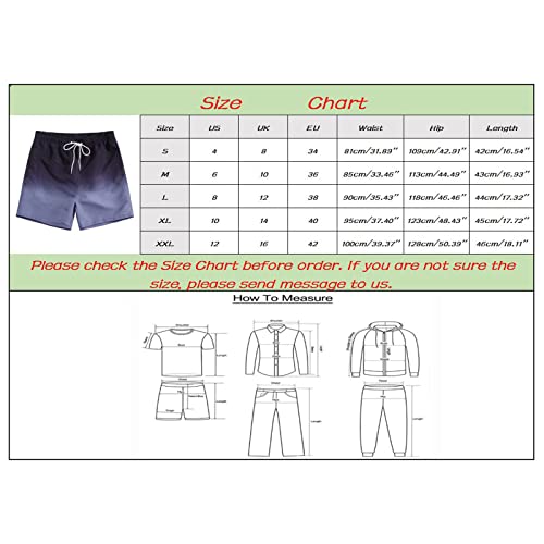 Dinnesis Zwembroek voor heren, zwart, rood, casual, korte broek voor heren, met kleurverloop, met veters aan zee, vakantie, strandbroek, casual, cool, korte broek, zonwering, kleding heren - Afbeelding 3