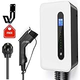 LEFANEV 32A EV Charger Level 2 Station, Wall Electric Vehicle (EV) Charging Station (NEMA14-50,20Ft,220V -240V, SAE J1772) for All Electric Vehicles