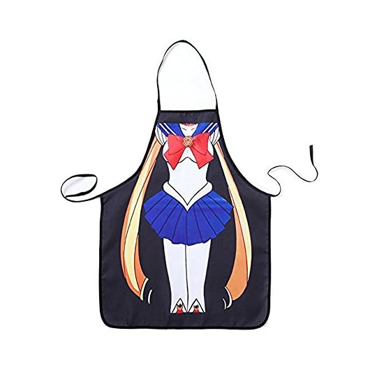 
                            Polyester Cartoon Anime Apron Creative Kitchen Bib Aprons for Cooking,BBQ,Gardening or Painting
                        
