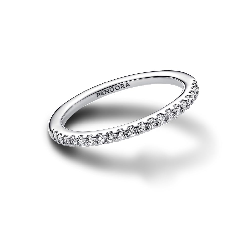 Pandora Timeless Sterling silver eternity ring with clear cubic zirconia