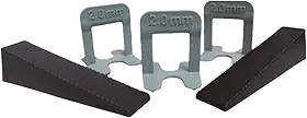 200 Espaçador + 60 Cunhas para Piso Porcelanato Slim (1mm)