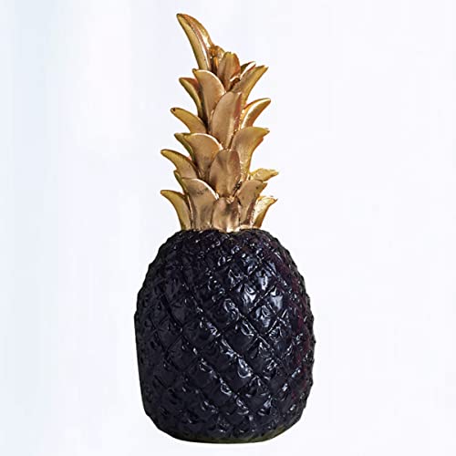 Veemoon Decoration Sculpture Modern Pineapple Office Room Desk Black Ornament Fruit Table Style Statue Crafts Decor: Desktop Kitchen Statues For Simulation Figurine Living Ceramic #TOP4
