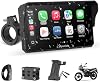 Carpuride W602S PRO pantalla CarPlay Android Auto para moto con puerto Tipo-C | sistema de navegación GPS para moto de 6.25 pulgadas compatible con OTA, pantalla CarPlay para moto con controlador con cable, doble Bluetooth, a prueba de agua 2