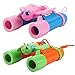 Yqs Fernglas 4 Zeit PVC Kinder Binoculars Tasche tragbare Größe Teleskop Vergrößerungsglas, Spielzeug, Natur im Freien Cute Animal Kind Binoculars (Color : Red)