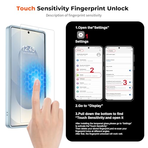 Image of SUPFINE Magnetic for Samsung Galaxy S25 Ultra Case with Screen Protector, (Built-in Magnets) (Military Grade Drop Protection) Slim Translucent Shockproof Phone Case,Sliver Blue