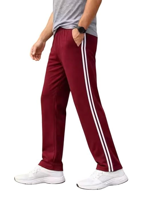 Men’s Track Pants with Side Stripes Regular Fit Sports Joggers for Gym, Running & Casual Wear, Comfortable Athletic Track Pant-picture-43