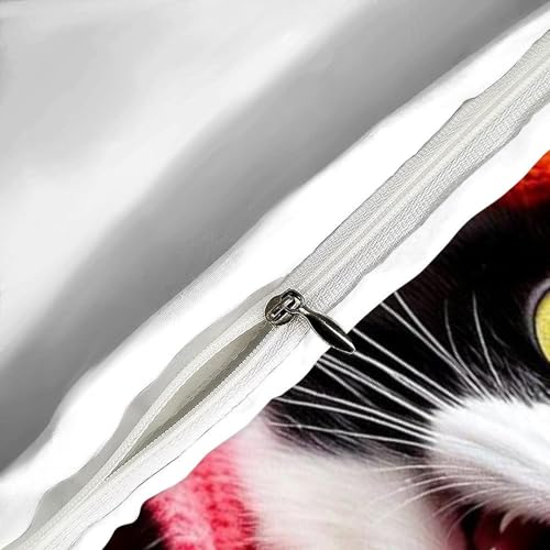 Housse de couette 135x200 chat en microfibre premium douce et durable - 6