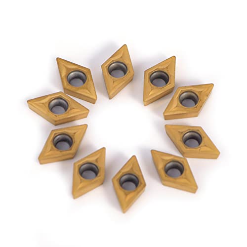 10 PCs Carbid -Spitzeneinsätze, CNC -Wolfram -Carbid -Drehspitzen -Schneiderschneider Drehwerkzeug mit Schachtel für Metall Finishing Stahl