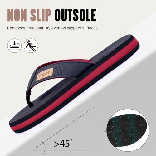 Image of FITORY Men's Flip-Flops, Thongs Sandals Comfort Slippers for Beach