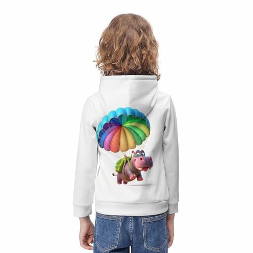Sweat à capuche motif hippopotame pull 3D cadeau original anniversaire - 4