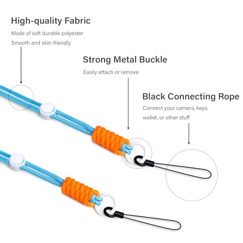 VOVMOEYA Kids Camera Strap,Children Neck Strap for Fujifilm Mini 12/11/9/8/7+,Long Crossbody Lanyard for Kid Camera/Badge Holder/Keys/Wallet Multi-Function Lanyard(Blue) - Image 2