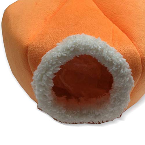 Popetpop guinea pig bed pumpkin - rat hamster bedding winter warm fleece small pet squirrel hedgehog sack chinchilla hut nest hamster cage accessories 5 Popetpop guinea pig bed pumpkin - rat hamster bedding winter warm fleece small pet squirrel hedgehog sack chinchilla hut nest hamster cage accessories - image 6