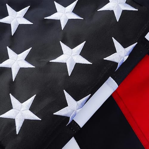 ROTERDON Thin Red Line Flag 2x3 Ft Outdoor Embroidered 210D Nylon Firefighter Flags Heavy Duty Vivid Color Red Line Flag with 2 Brass Grommets for All Weather