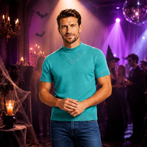 Mens Halloween Costume Knit Adult Half Sleeve Pullover for Cosplay (Large) by Beuonkig - Used condition - Image 7