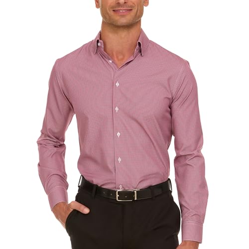Image of Nautica Regular Fit Long Sleeve Button Down Dress Shirts for Men - Wrinkle Free Long Sleeve Shirt Mens Formal 4-Way Stretch