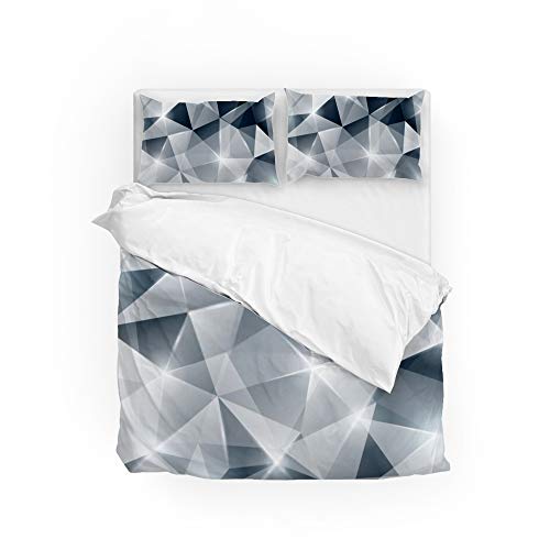 Parure de lit King avec housse de couette 3 pièces en polyester résistant