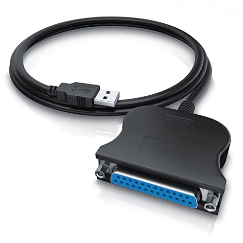 CSL - USB auf Parallel Adapter LPT 25pol. - Druckerkabel Adapterkabel - Plug and Play
