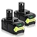 Price comparison product image Jialitt 2pack 18V 5.0Ah Replacement Battery for Ryobi 18-Volt Cordless Power Tools One+ Lithium-Ion Battery RB18L15 RB18L25 RB18L30 RB18L40 RB18L50 P102 P103 P107 P108 P109