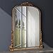 SHYFOY Antique Gold Wall Mirror Baroque Vintage Mirrors for Wall, Decorative Wall Mirror Ornate Arch Mantel Mirror for Living Room Entryway Powder Room Traditional Wall Decor, 31.5'
