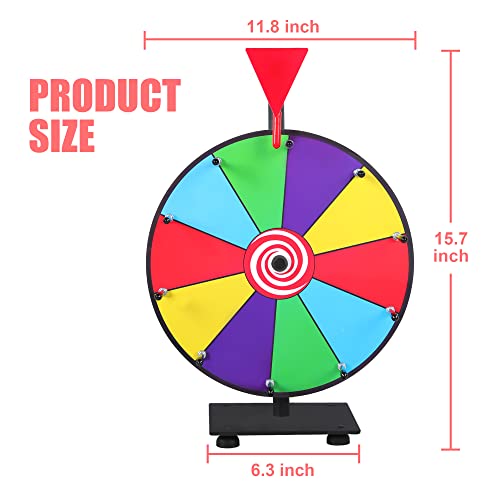 12 Inch Spinning Prize Wheel With Durable Base, 10 Slots Tabletop Spinner, With Dry Erase Marker And Eraser, Easy To Install, For Fortune Spin Game In Parties, Classroom, Home, Raffles, Holidays #TOP7