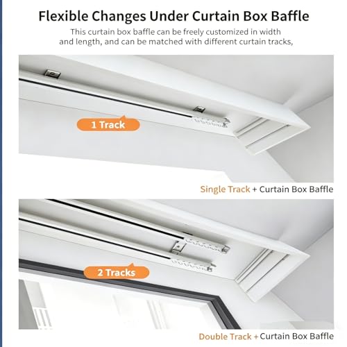 Cornisa para ventana en salones y dormitorios: confort opaco de 470 cm 7