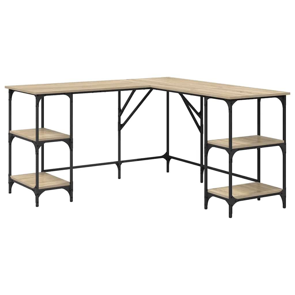 vidaXL Escritorio, Mesa de Estudio, Escritorio para Ordenador Documentos, Mueble para Oficina Despacho, Madera de Ingeniería Roble Sonoma